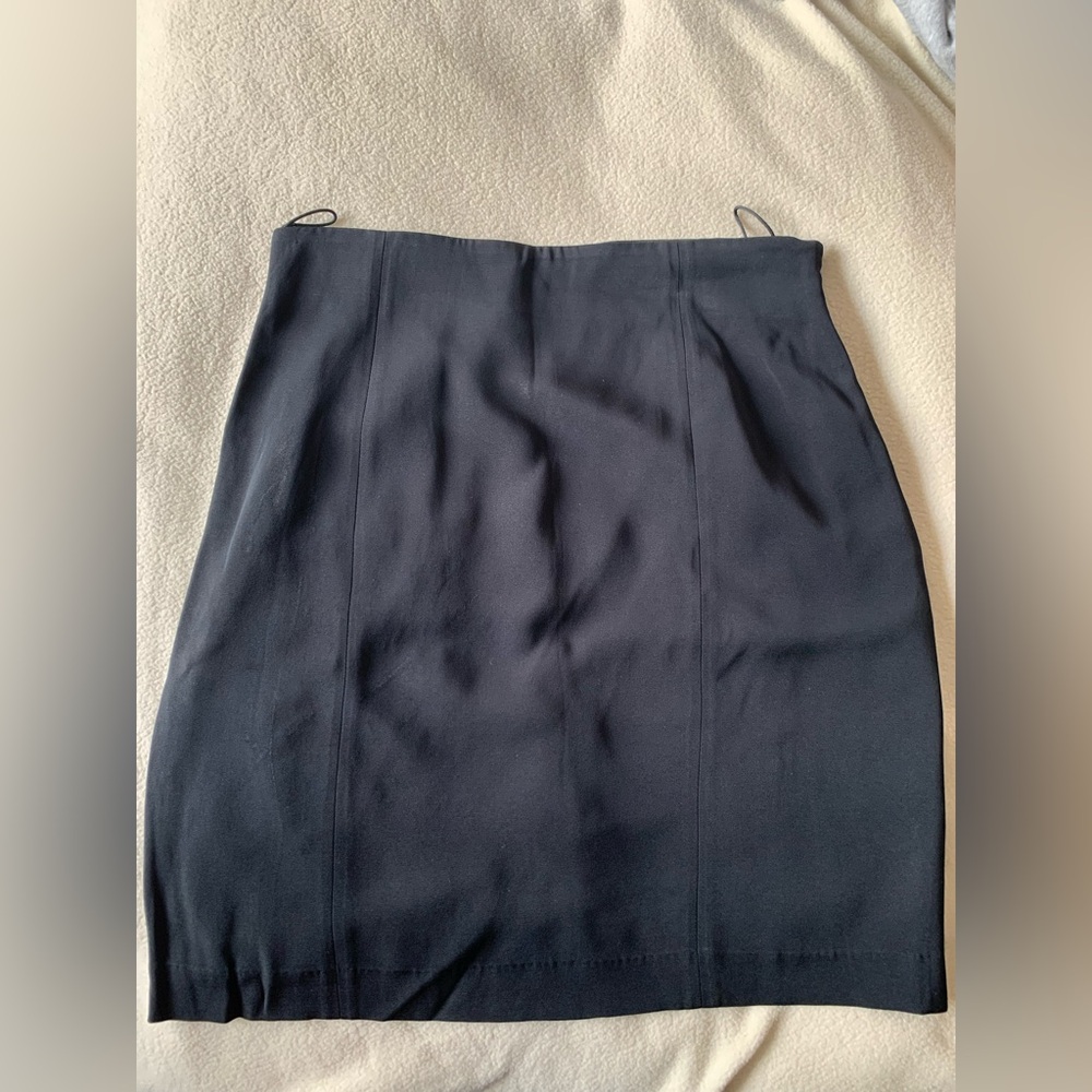 Moschino Couture! Black Pencil Skirt Short Straight Size USA 12